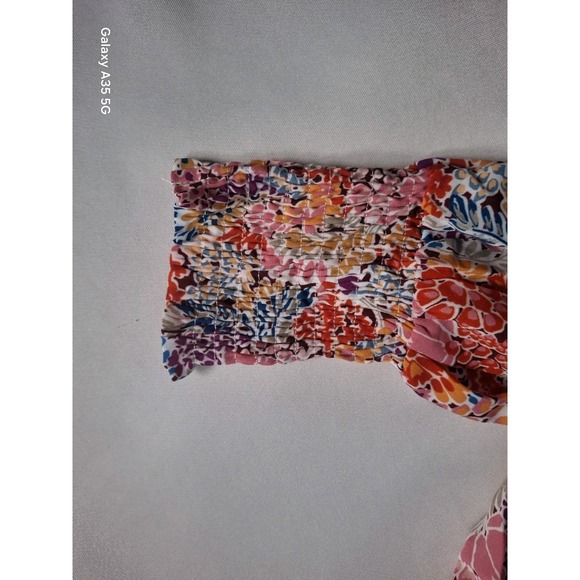 Dokotoo Women's Casual V-Neck Easel Floral Print Long Sleeve Blouses Small - Picture 6 of 8